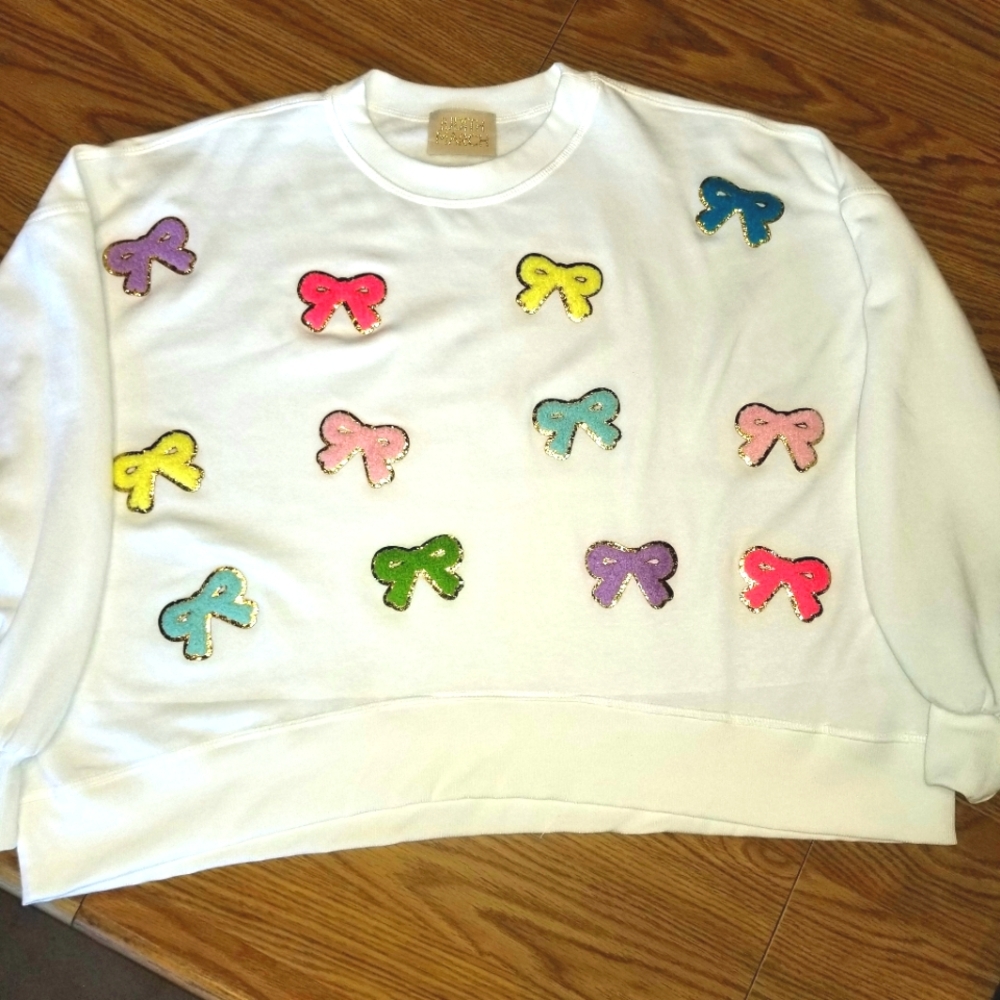 Juidth March Bow Patch Pullover - Large